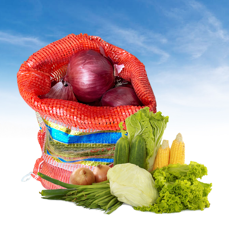 Red Mesh Onion Bags with Header - Small  Small Produce Bags - GBE  Packaging Supplies - Wholesale Packaging, Boxes, Mailers, Bubble, Poly Bags  - Product Packaging Supplies