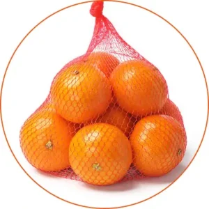 Orangefarbene Mesh Bags